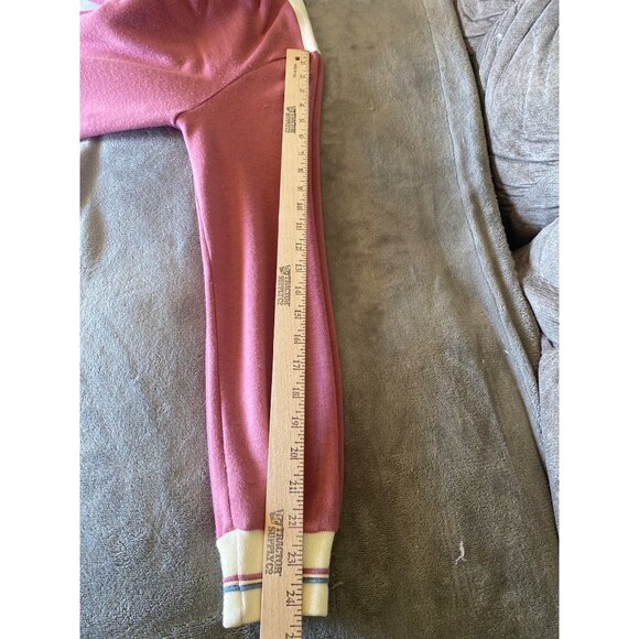 80s Vtg Track & Court Womens Retro Hooded Zip-Up Jacket Acrylic Knit Pink Size S - Picture 7 of 12